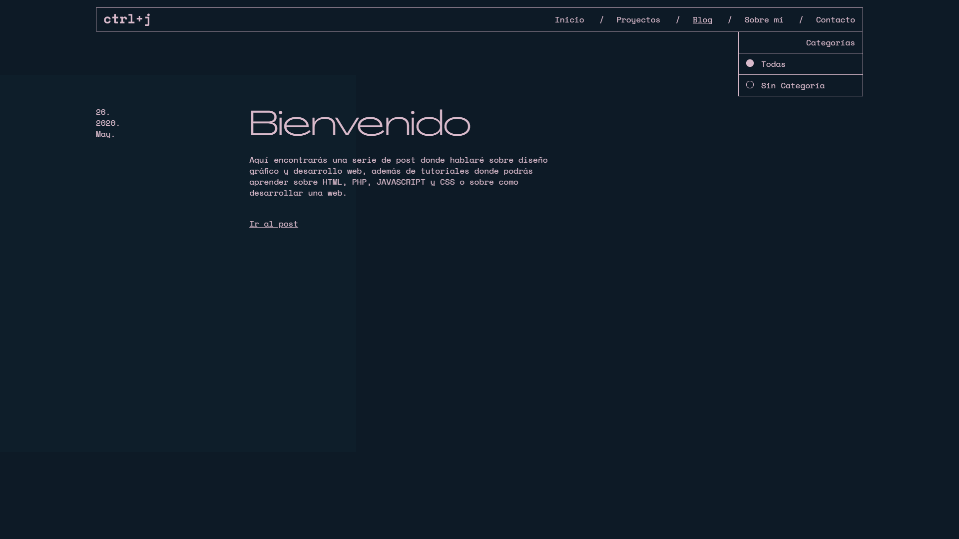 ctrlj.site página de feed de blog