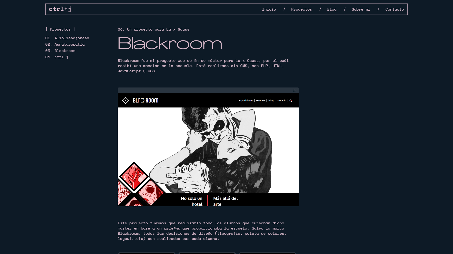 ctrlj.site página de proyecto abierto